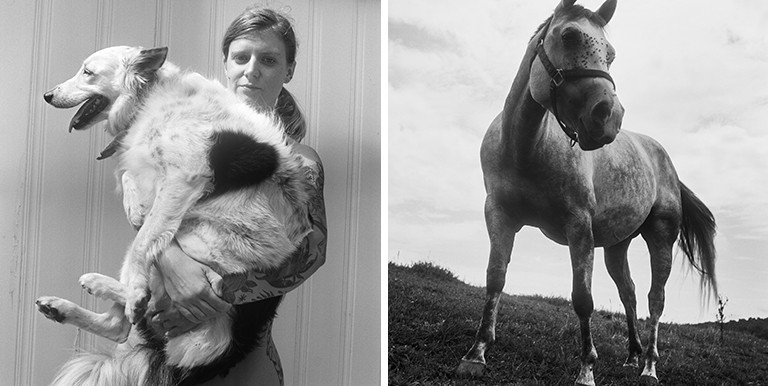 Left: Emma / Hazel 1, by Moyra Davey, 2017. Right: Charlie (flies), Moyra Davey, 2019. | Courtesy of the artist; greengrassi, London and Galerie Buchholz, Berlin/Cologne/New York