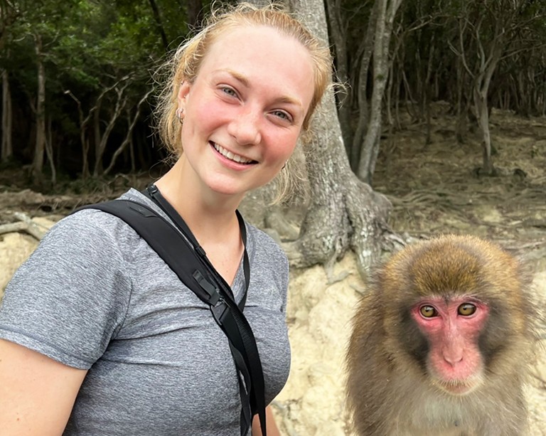 Concordia Public Scholar Brogan Stewart decodes subtle signals in Japanese macaque behaviour