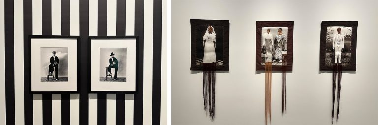 Photos from Mallory Lowe Mpoka's "Self-Portrait Project" (2020) and "The Matriarch (Alter-Egos)" (2023).
