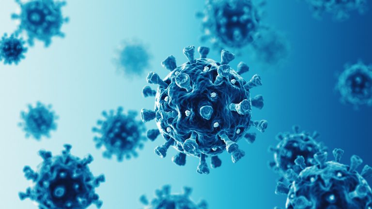 Graphic representation of the COVID-19 virus