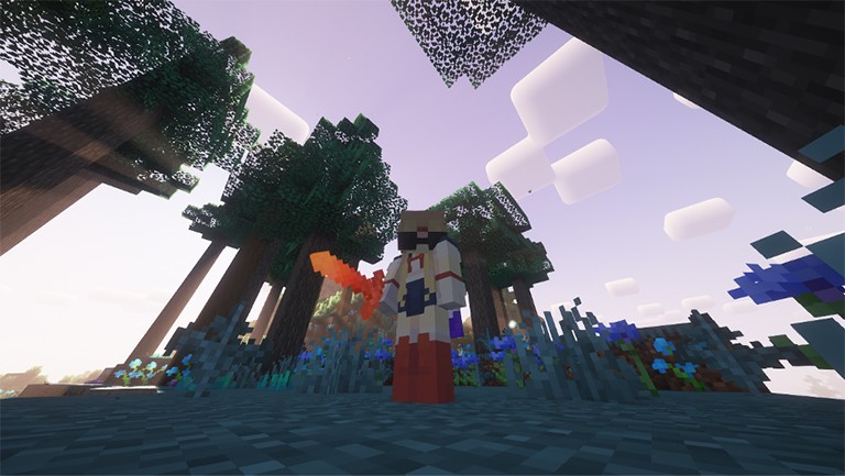 Images courtesy of Milieux Institute A minecraft-like video game image