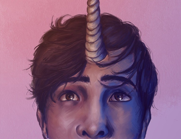 Don't Judge A Unicorn by its Horn will screen at 8 p.m. on Saturday, July 26 Graphic depiction of a boy with a unicorn horn.