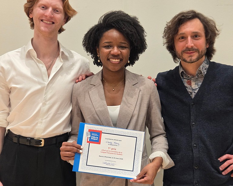 Concordia engineering student takes home top prize at Délie ta langue ! French-language public speaking competition