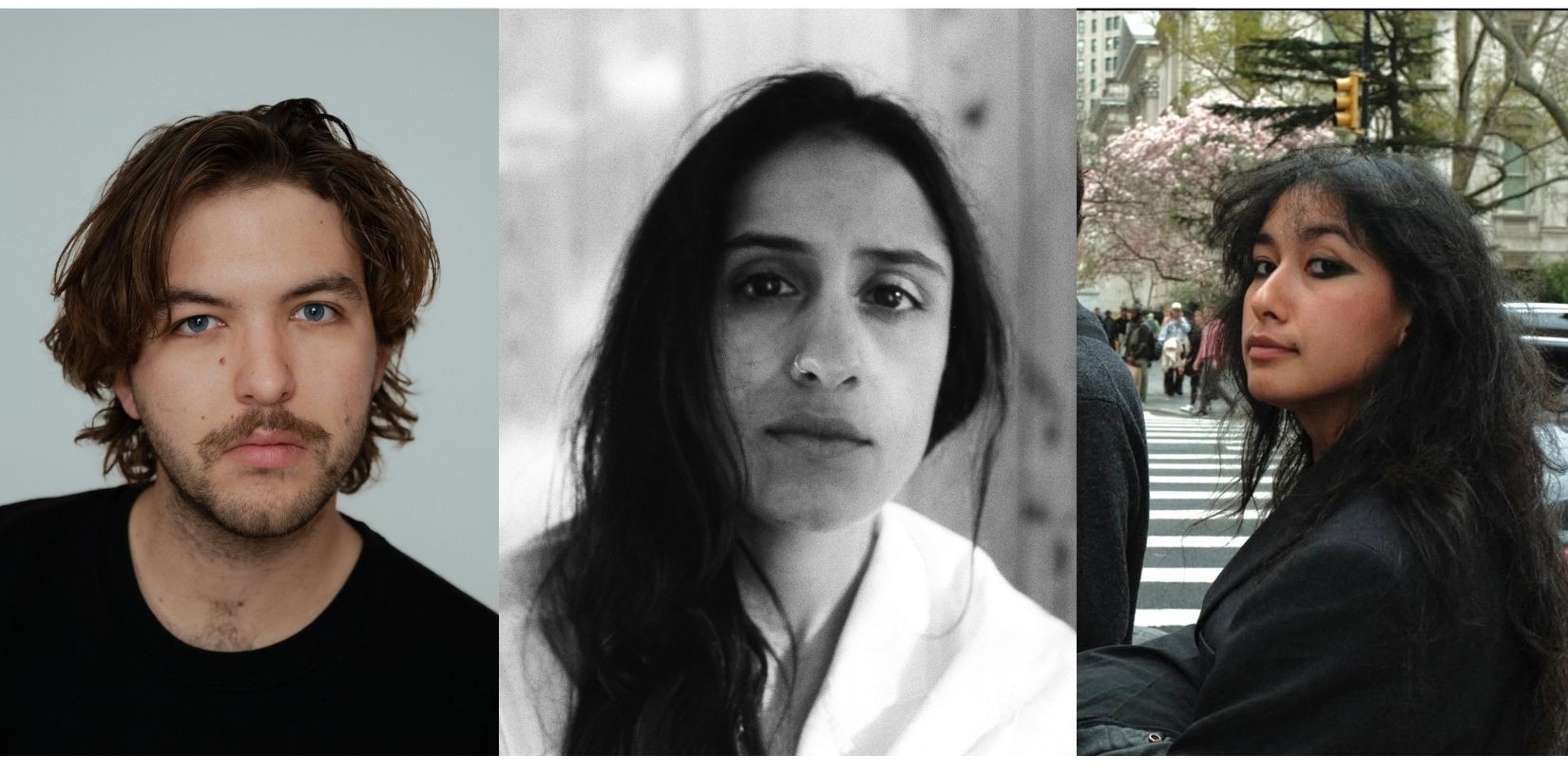 Portraits de trois jeunes adultes